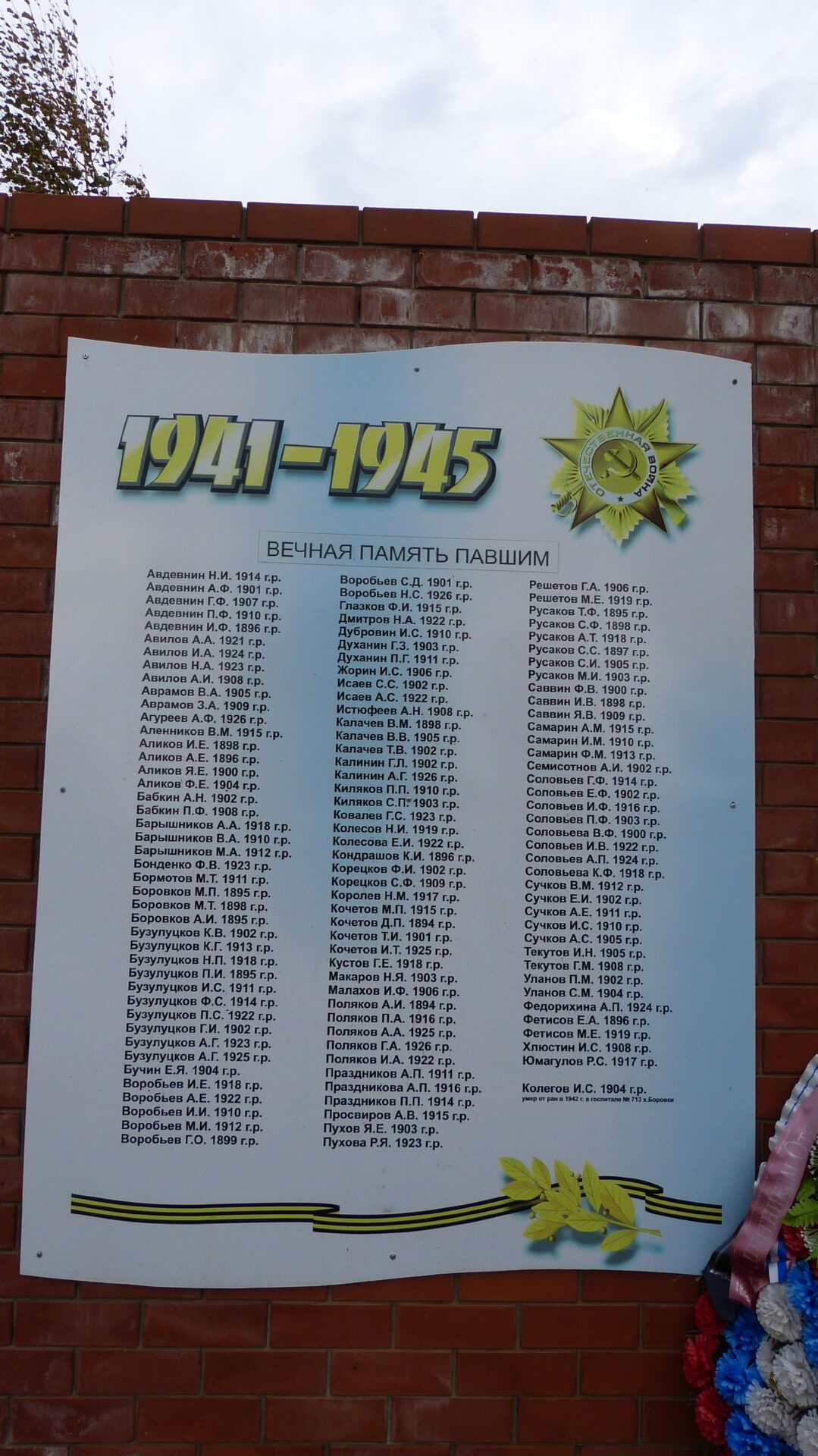 Братская могила советских воинов, погибших в период Сталинградской битвы,Иловлинский район, х. Авилов, центр (2)