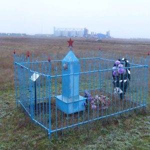 Могила капитана Конюхова Н.И., погибшего при выполнении боевого задания в период Сталинградской битвы, Старополтавский район, с. Гмелинка (1)