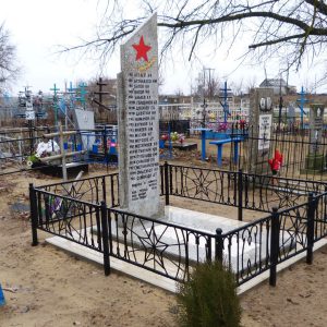 Братская могила советских воинов, погибших в период Сталинградской битвы, Жирновский район, с. Нижняя Добринка, кладбище (1)